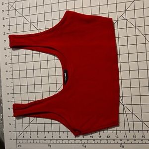 Red Crop Tank Top Large: A